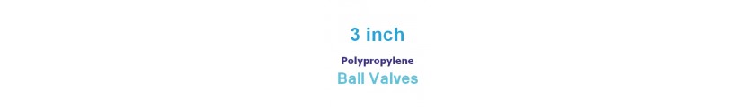 Polypropylene 3 inch Valves